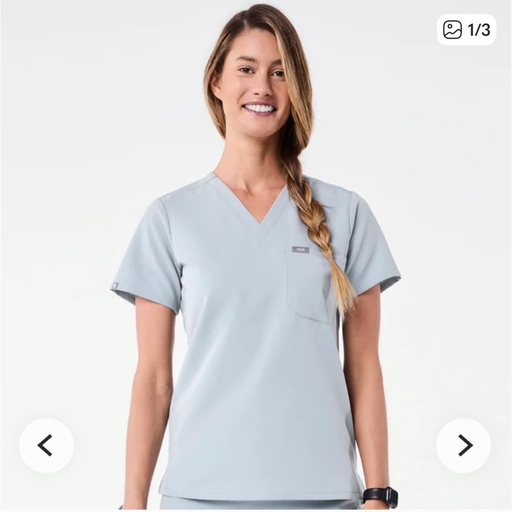 NWT Figs Dusty Blue Top